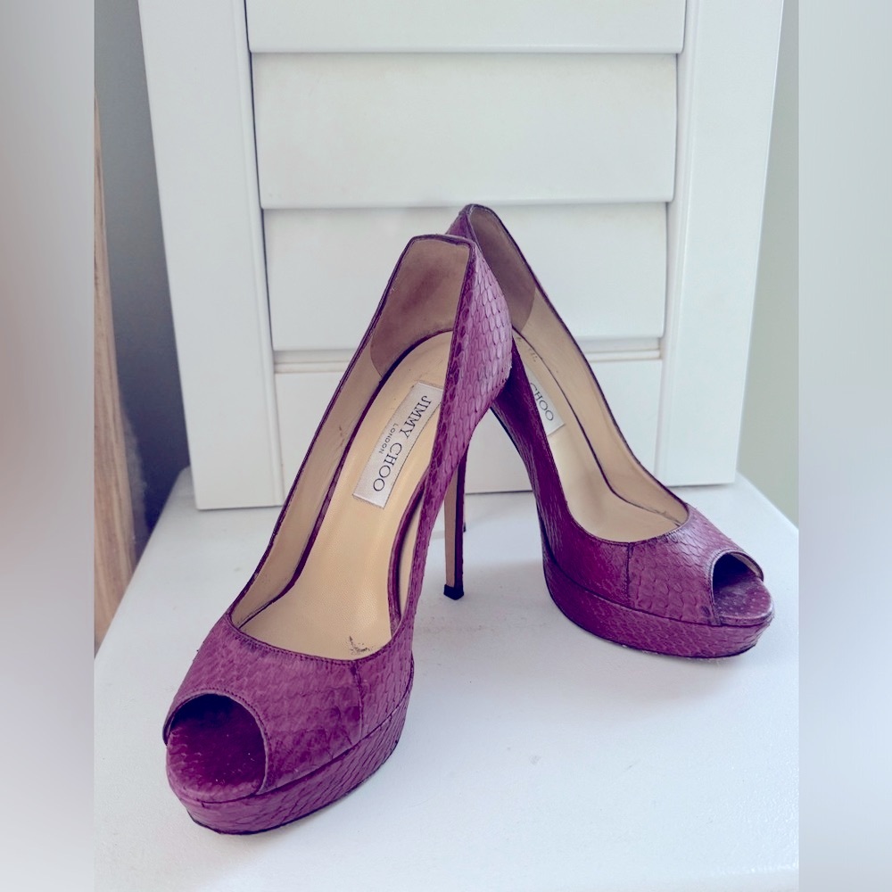 Jimmy Choo PEEP TOE PLATFORM PUMPS